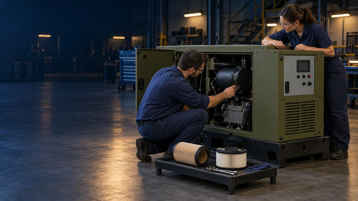 The original DF-GEN-01 generator training concept with its workshop team